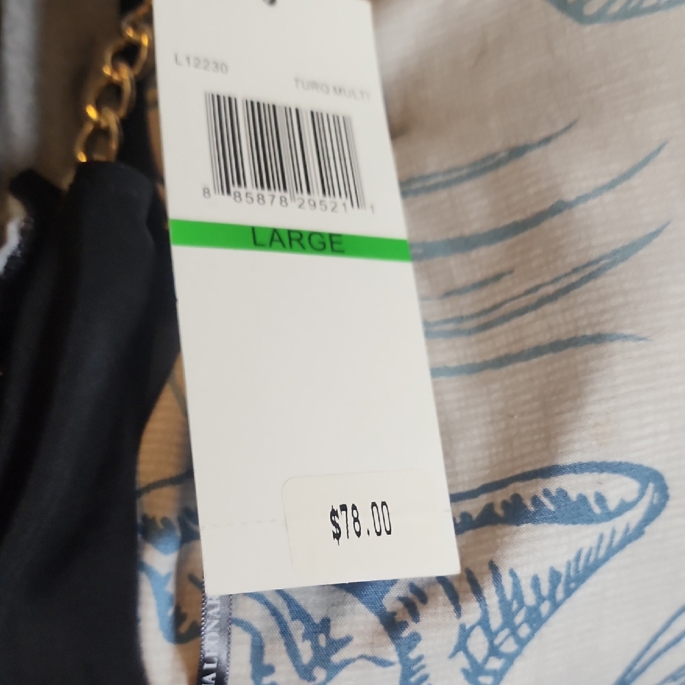 Nina Leonard Black and Blue Maxi Dress - Picture 6 of 6